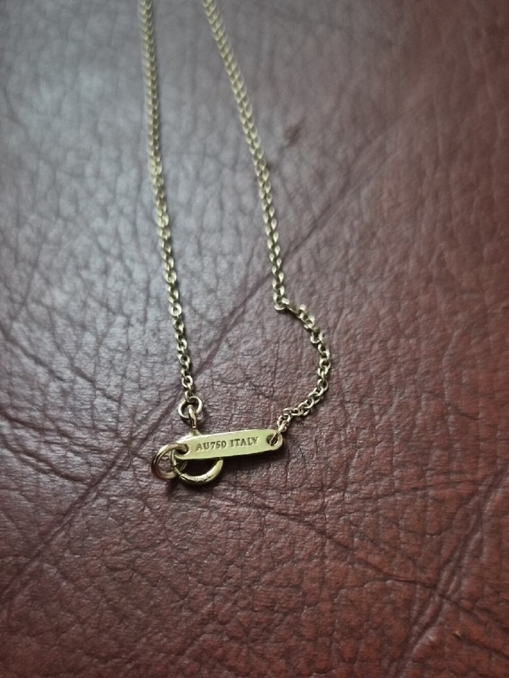 Tiffany & Co. 18k Rose Gold Diamond Micro Bar Pendant Necklace - Picture 7 of 8